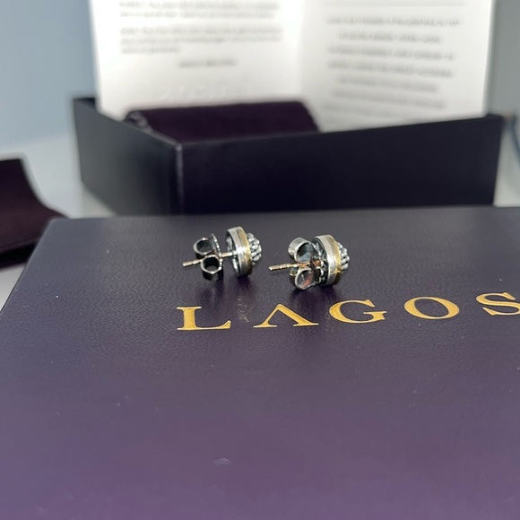 NWT LAGOS Caviar Forever Beaded Stud 18k Gold and Sterling Silver Earrings✨ - Picture 9 of 15